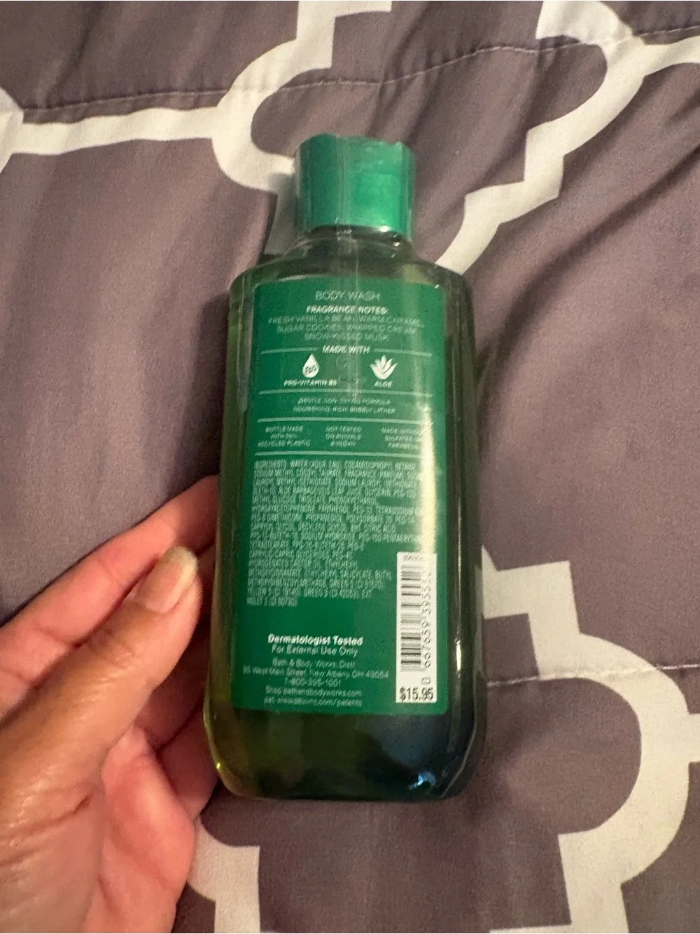 Bath & Body Works Vanilla Bean Noel Body Wash & Cream Trio - Green